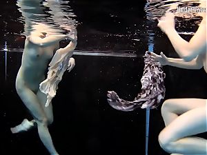 2 dolls swim and get nude stunning